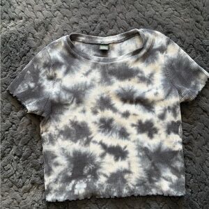 Target Wild Fable Marbled Lettuce Ribbed Trim T-Shirt